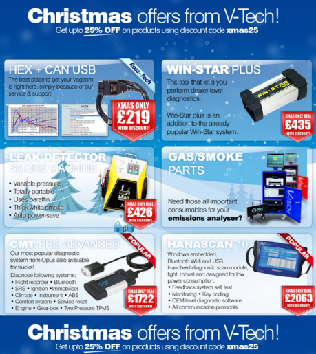 Christmas offers on car diagnostic equipment